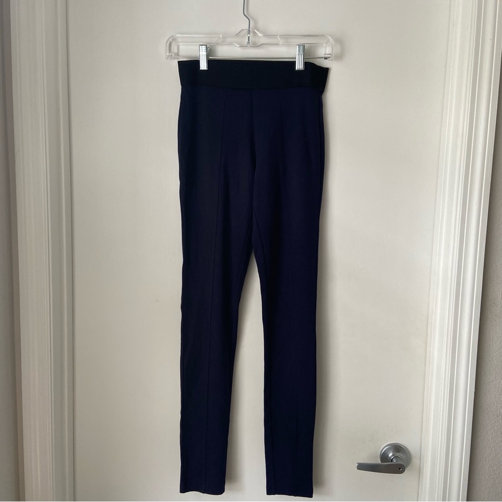 HUE Women's High Waist Black Out Ponte Yoga Legging size XS